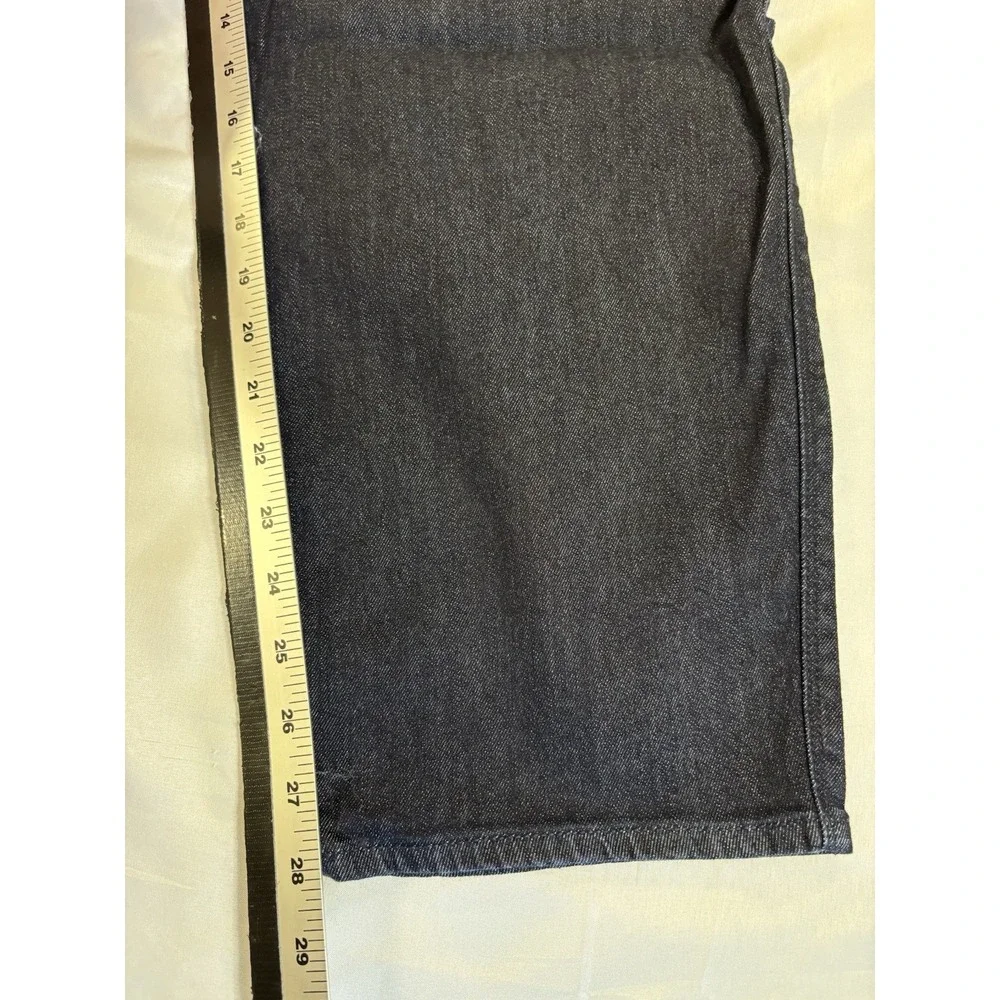 Susan Graver Jeans Women's 24W Dark Wash Pull On Ankle Embroidered Floral Boho